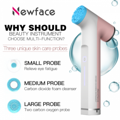 Nv-ch101 Handheld Electronic Wireless Skin Whitening Face Cleaning Wholesale Silicone Brush Oxiygeneo Facial Machine